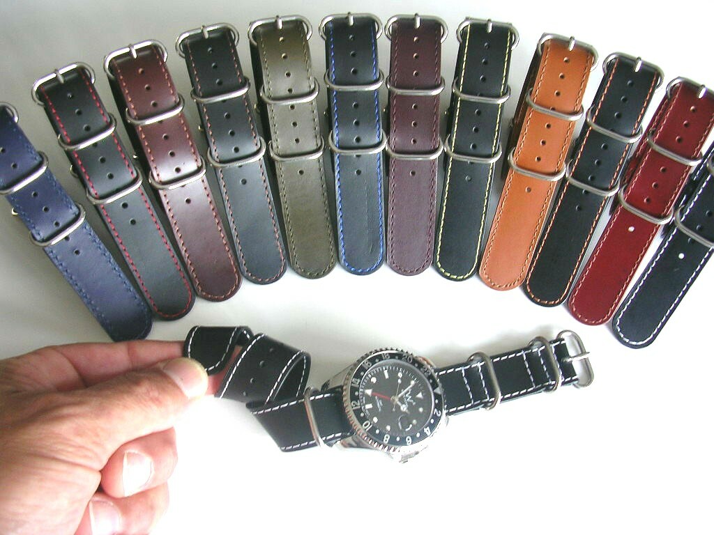 NATO UTC Shell Oil leather watch band G10 Military RAF strap NATO Intl IW SUISSE