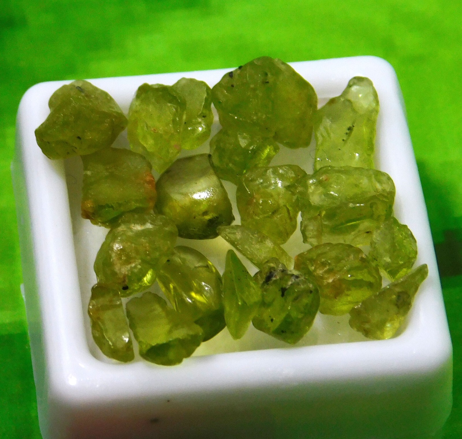 Natural Peridot Green Rough Loose Gemstone 50 Ct Lot