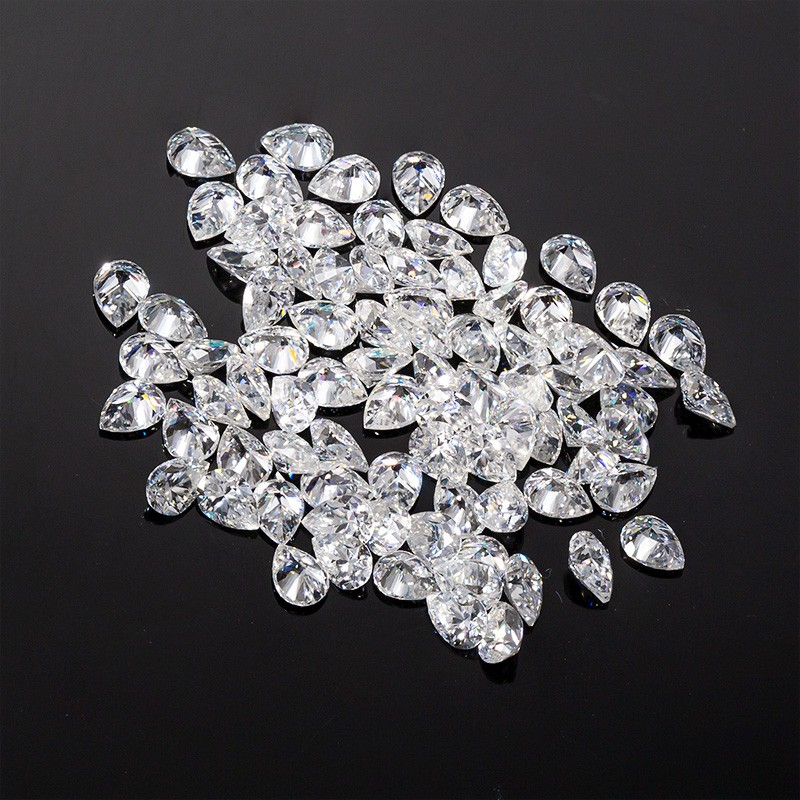 Small Size 1.5×3-3x5mm Pear Cut 1ct Moissanite Stone GRA VVS1 D Color Wholesale