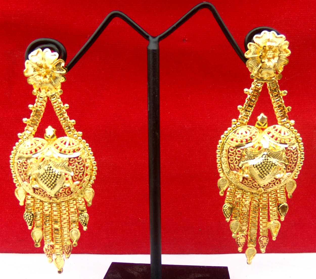Bollywood south India gold plated Earrings For Girls and Women 22k traditional