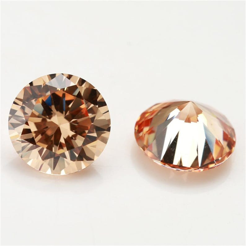 5A Cubic Zirconia Round Loose Stones CZ Gems Wholesale Lot 1mm-15mm All Colors