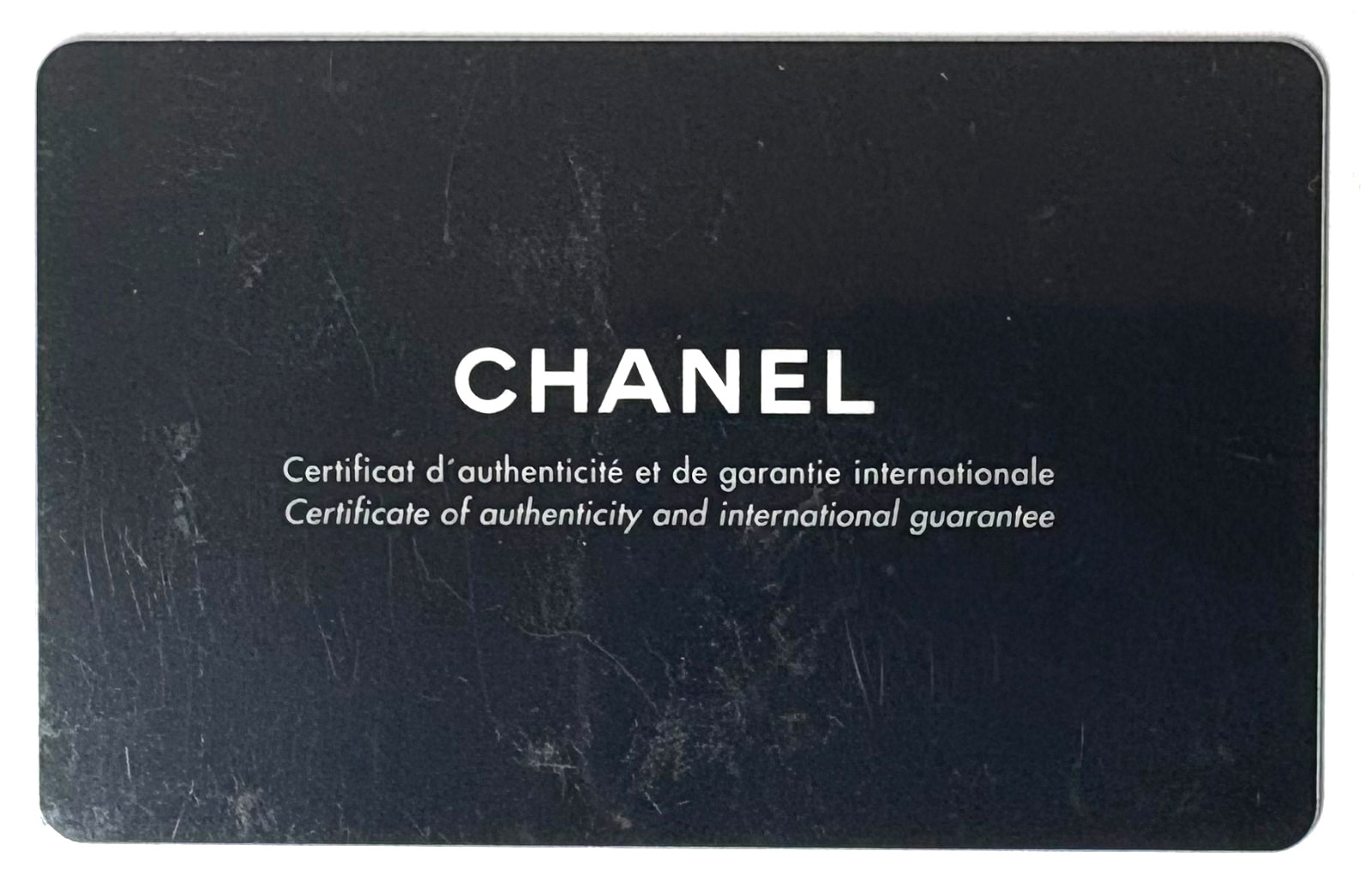 Chanel Authentic International Warranty Certificate Dealer Stamp/Model/Serial #