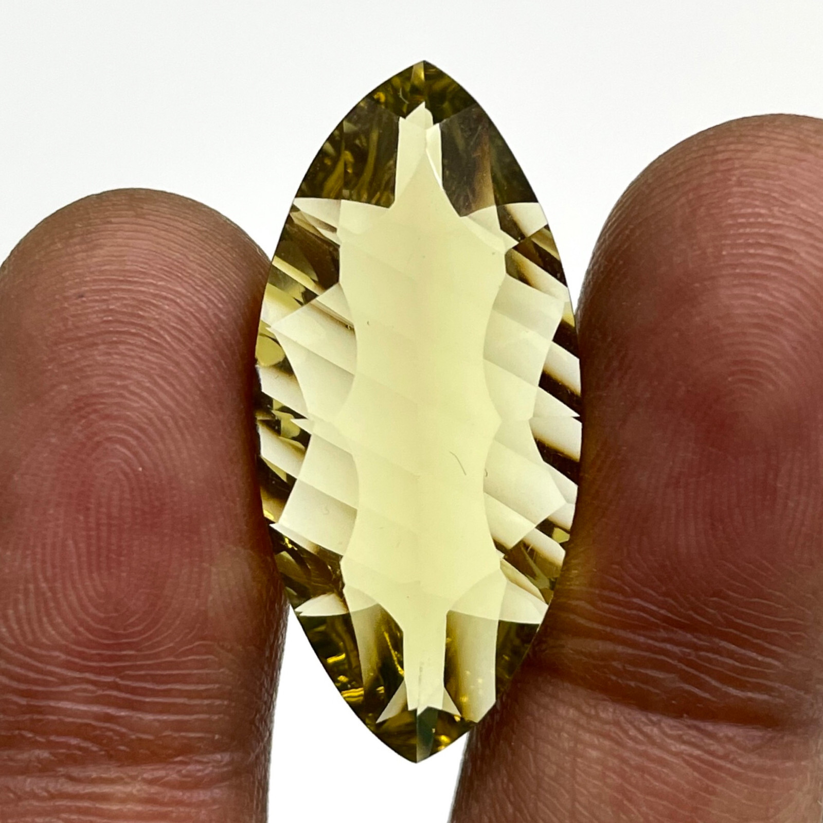 VVS 18.10 Cts Natural Lemon Citrine Marquise Custom Cut Top Quality Gemstone