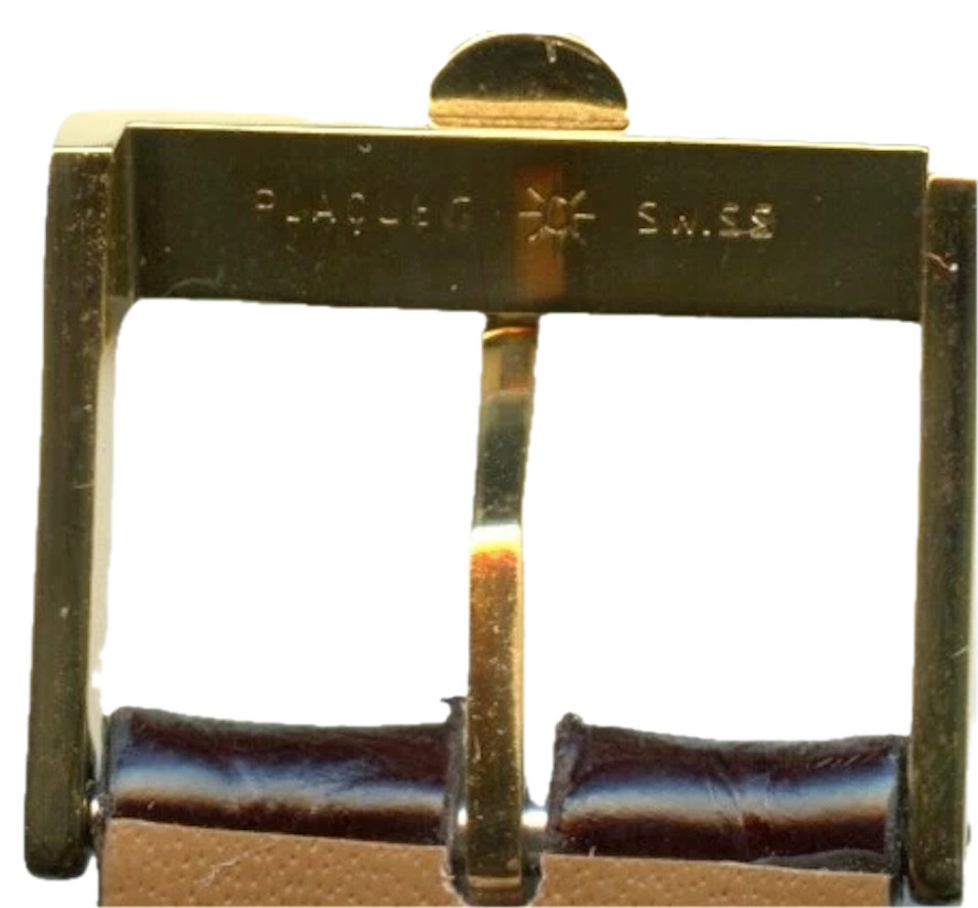 VINTAGE STEEL OR GOLD PLATED OMEGA BUCKLE 16mm INTERNAL DIAMETER – NO STRAP