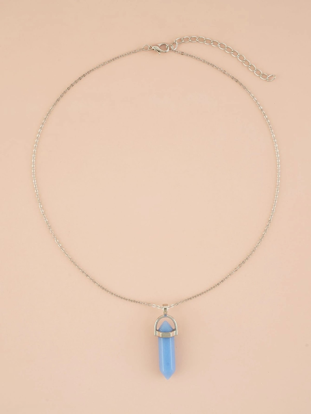 Glow In The Dark Blue Crystal Pendant Necklace Luminous Friendship Charm Jewelry