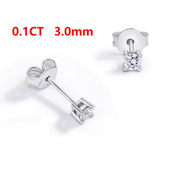 925 Sterling Silver Moissanite Earrings Set VVS1 D Color Wedding Gift Jewelry