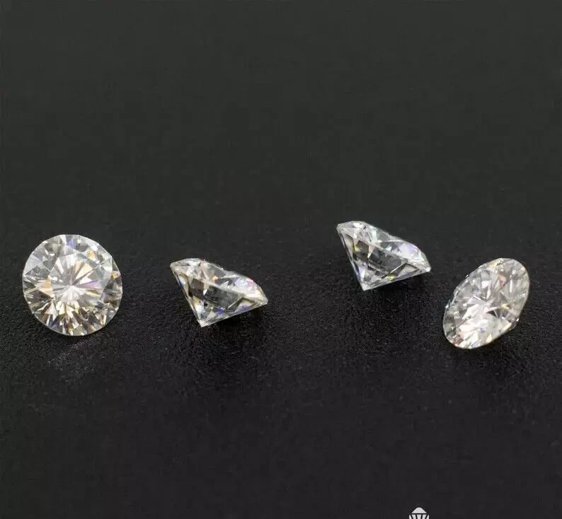 Natural White Diamond 1 CT Round Cut 4 mm 4 Pcs VVS1 D Grade Certified Stone F21