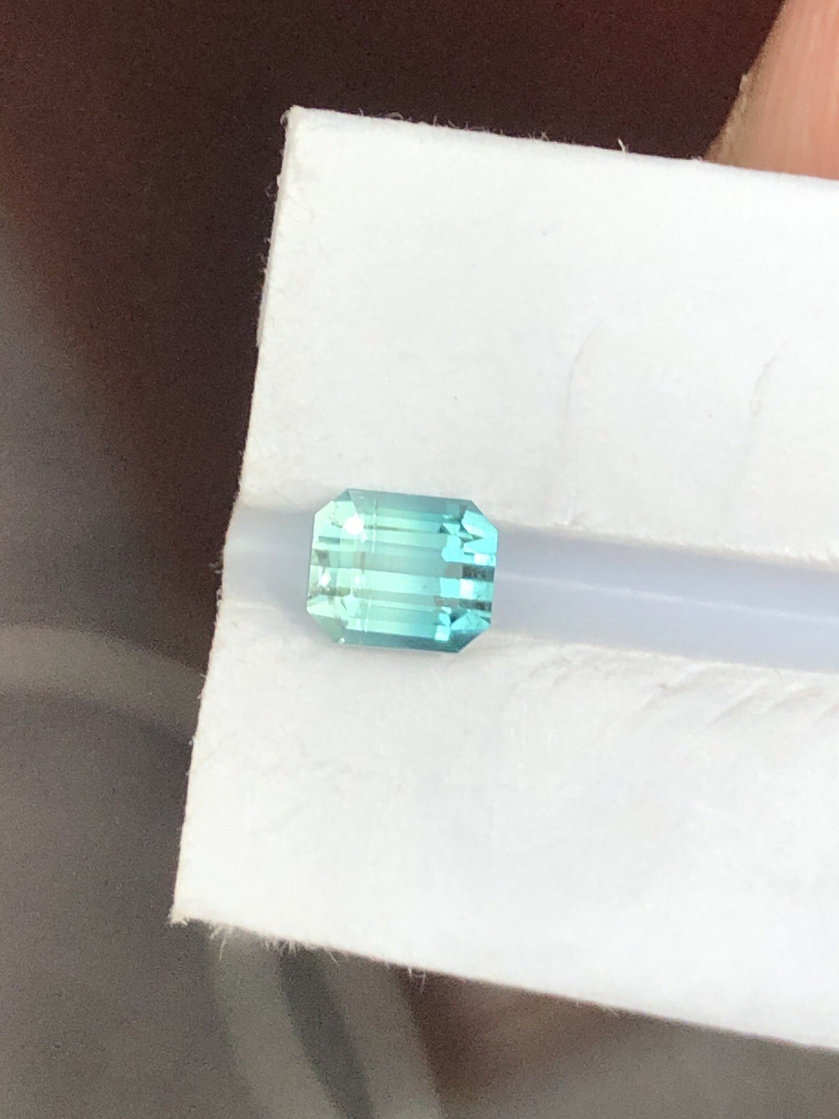 Seafoam Tourmaline Emerald Cut From Afghanistan