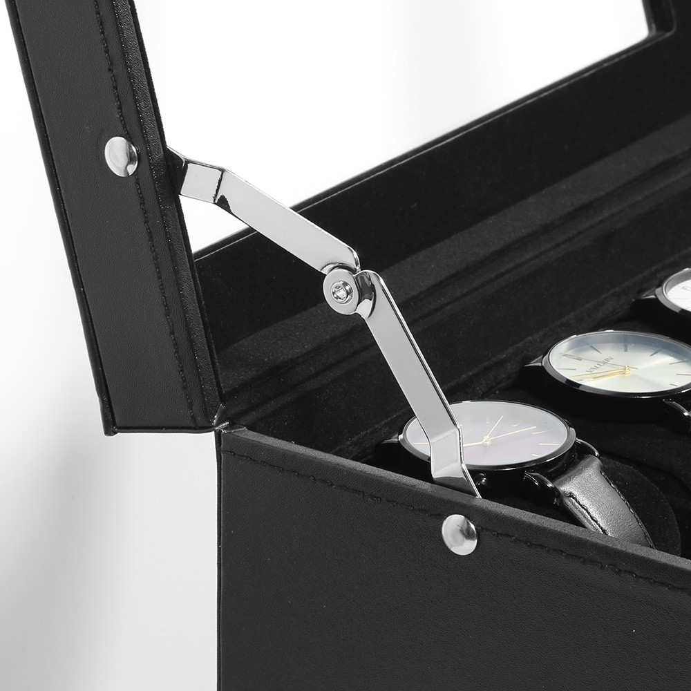 3/6/8/10/12/24 Slots PU Leather Watch Box Organizer Jewelry Display Storage Case