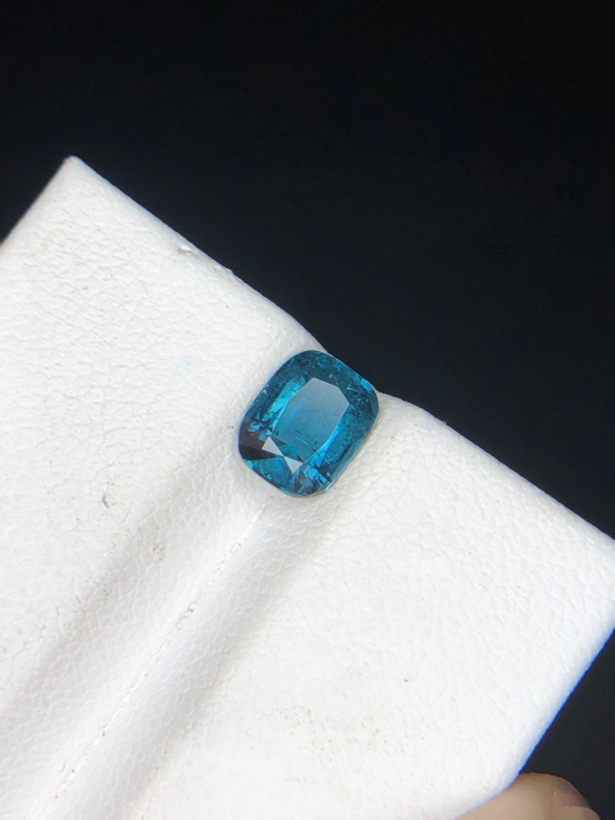 Natural Blue Tourmaline 1.30 Ct Cushion Cut Loose Gemstone Afghanistan G77