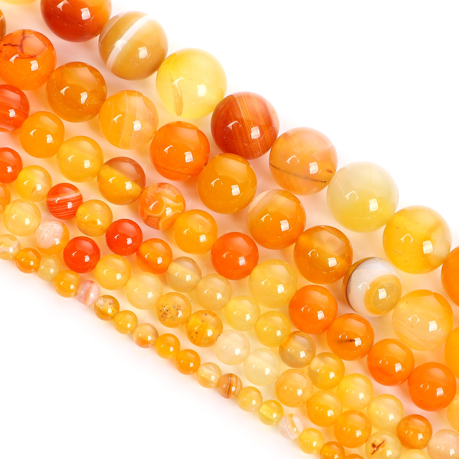 4mm 6mm 8mm 10mm 12mm Agate Natural Gemstone Round Spacer Beads Jewelry Making