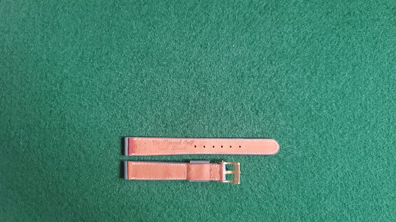 6 14mm gray regular Genuine vegetable tanned calfskin watch bands with buckles