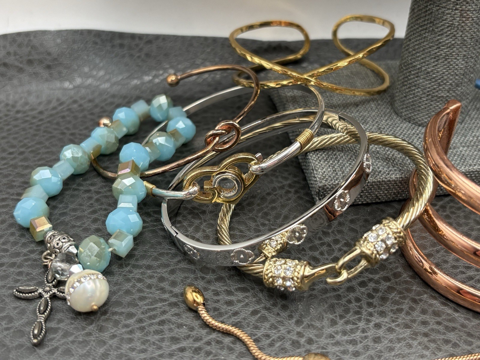 VTG – Modern Boho Ethnic Mixed Metals Jewelry Lot Bracelet Bangle Cuff