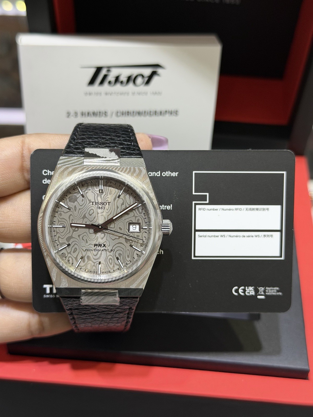 New Tissot PRX Powermatic 80 Damascus Steel Men’s Watch 38 MM T1378079608100