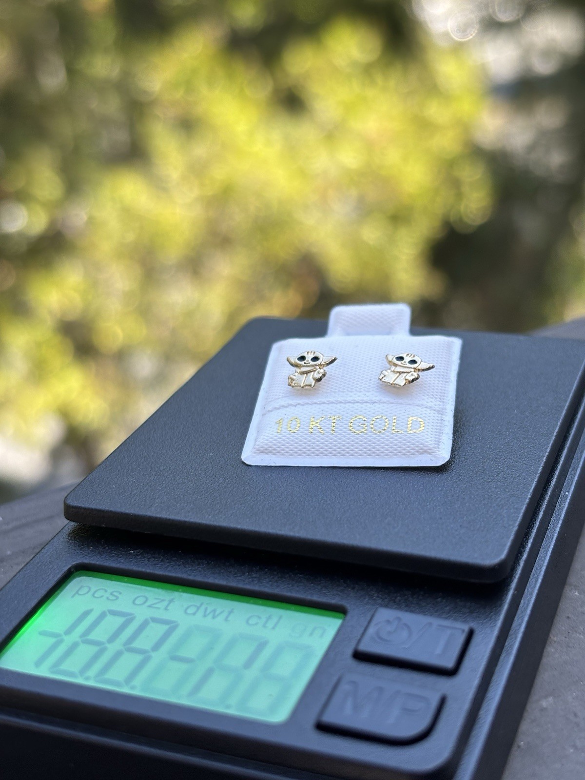 10K Yellow Gold Owl Stud Earrings No Stone Butterfly Back Lobe