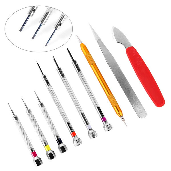 147 Pcs Watch Repair Kit Watchmaker Back Case Remover Opener Link Pin Spring Bar
