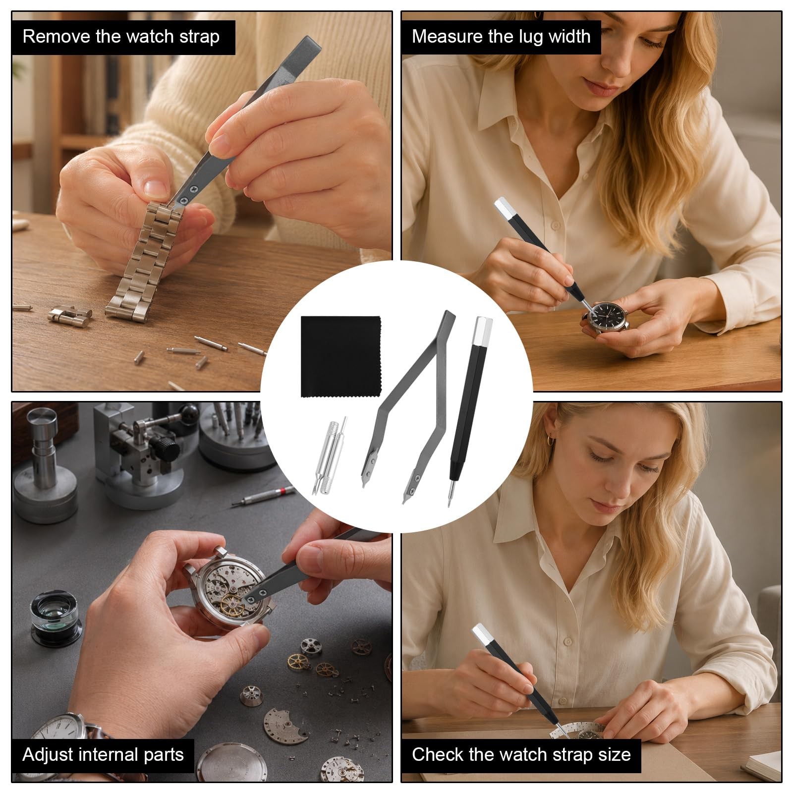 Mikovivi Watch Spring Bar Tool Kit, Scaled Band as shown in the picture