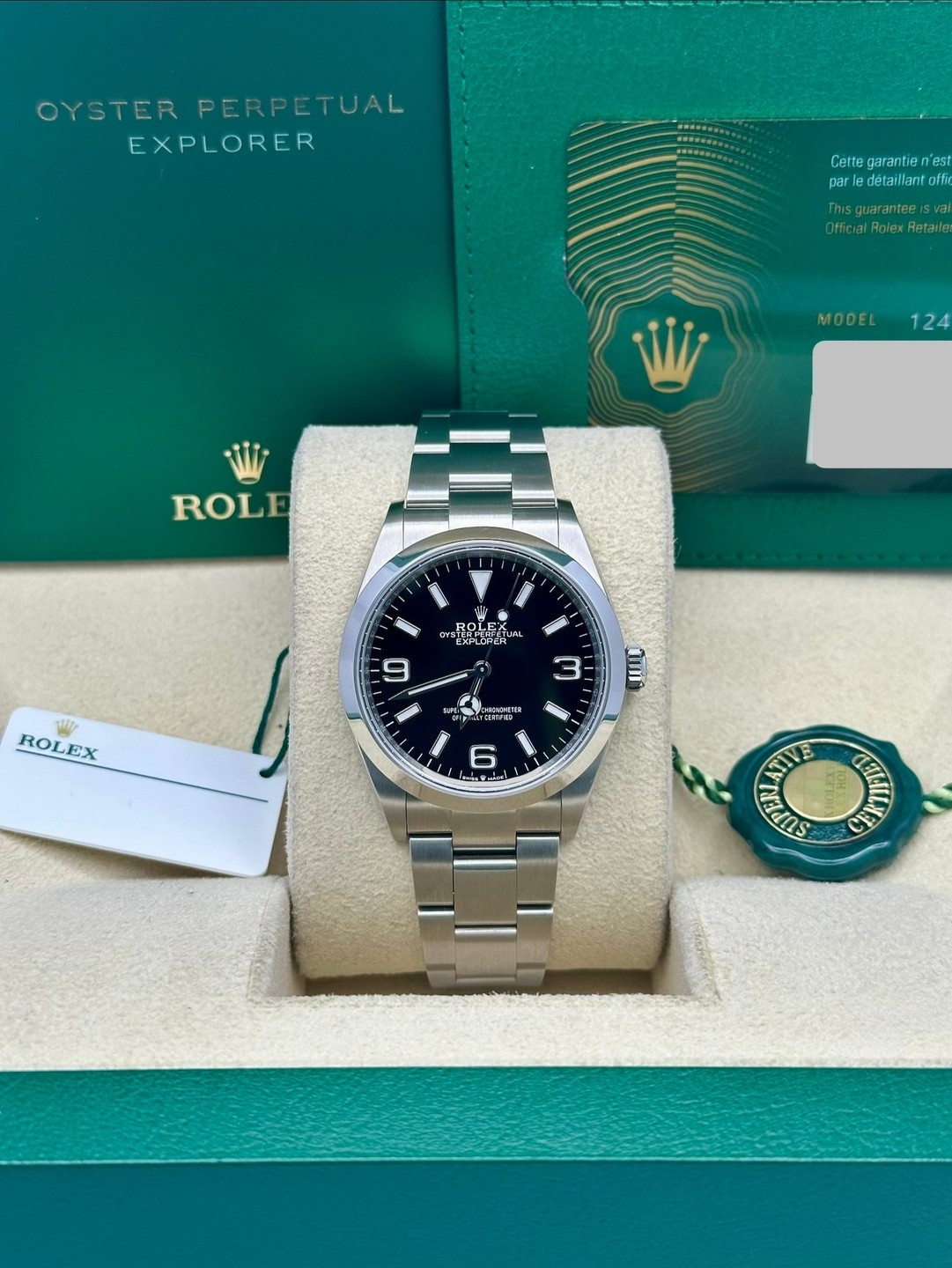Rolex 124270 2024 Black Dial Box & Papers