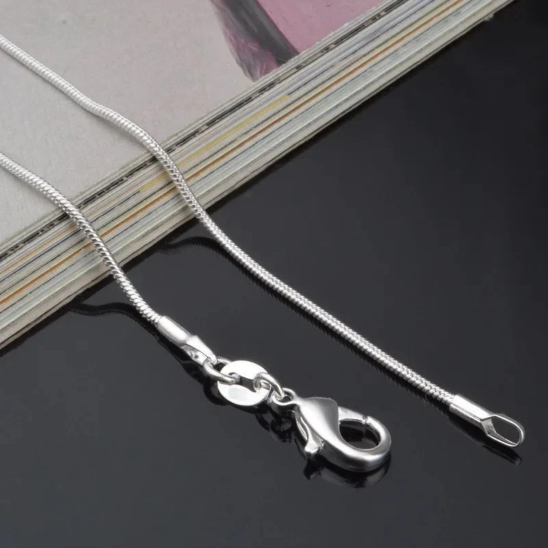 Men&Women’s 925 Sterling Silver Tarnish-Free Italian Snake Chain Necklace 16-24*