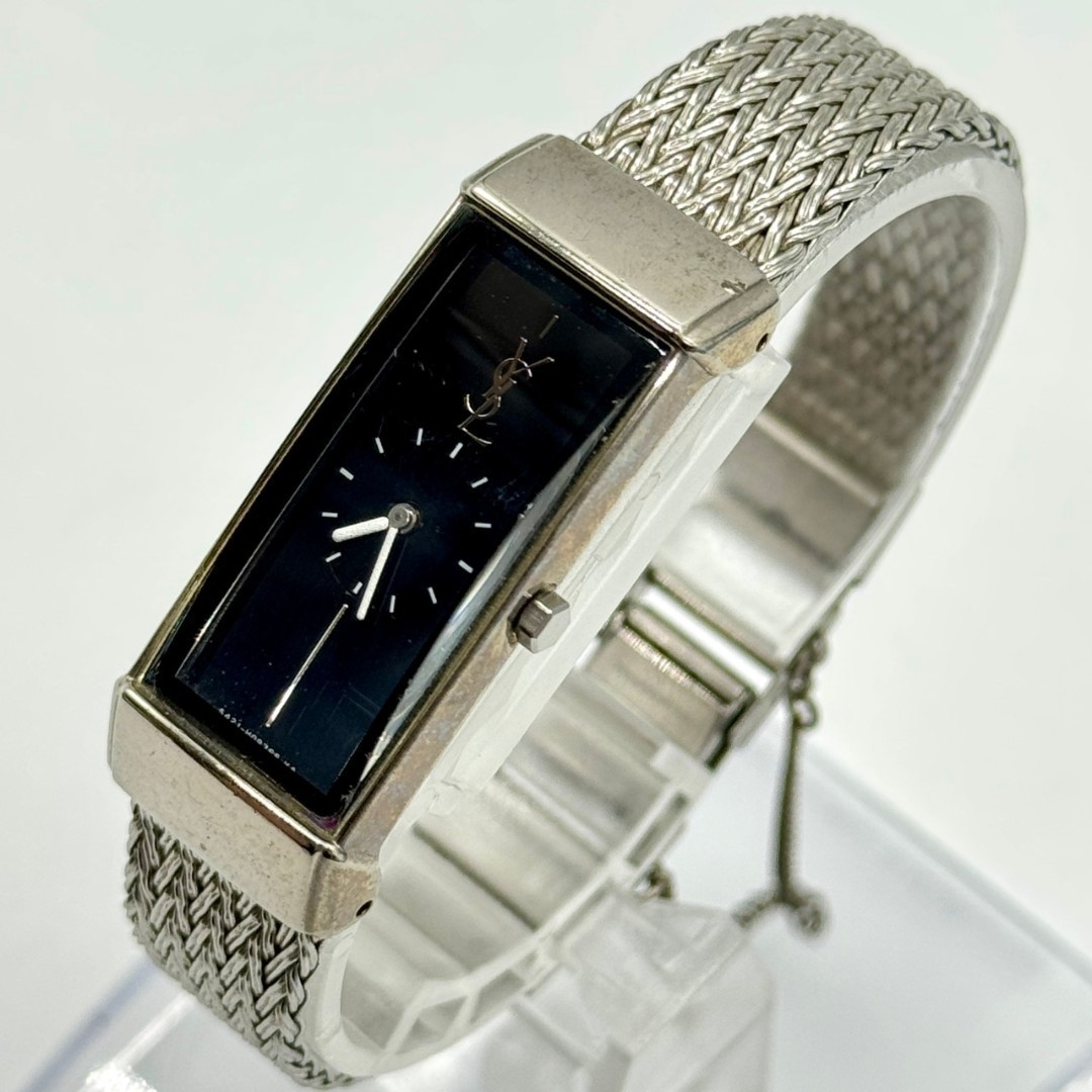 Yves Saint Laurent Watch Black Dial 2 Hands 5421 H05569 Working