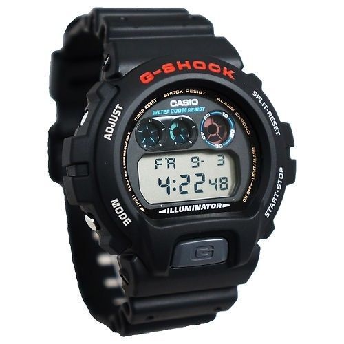 Casio DW6900-1V, G-Shock 200 Meter Watch, Chronograph, Illuminator, Alarm