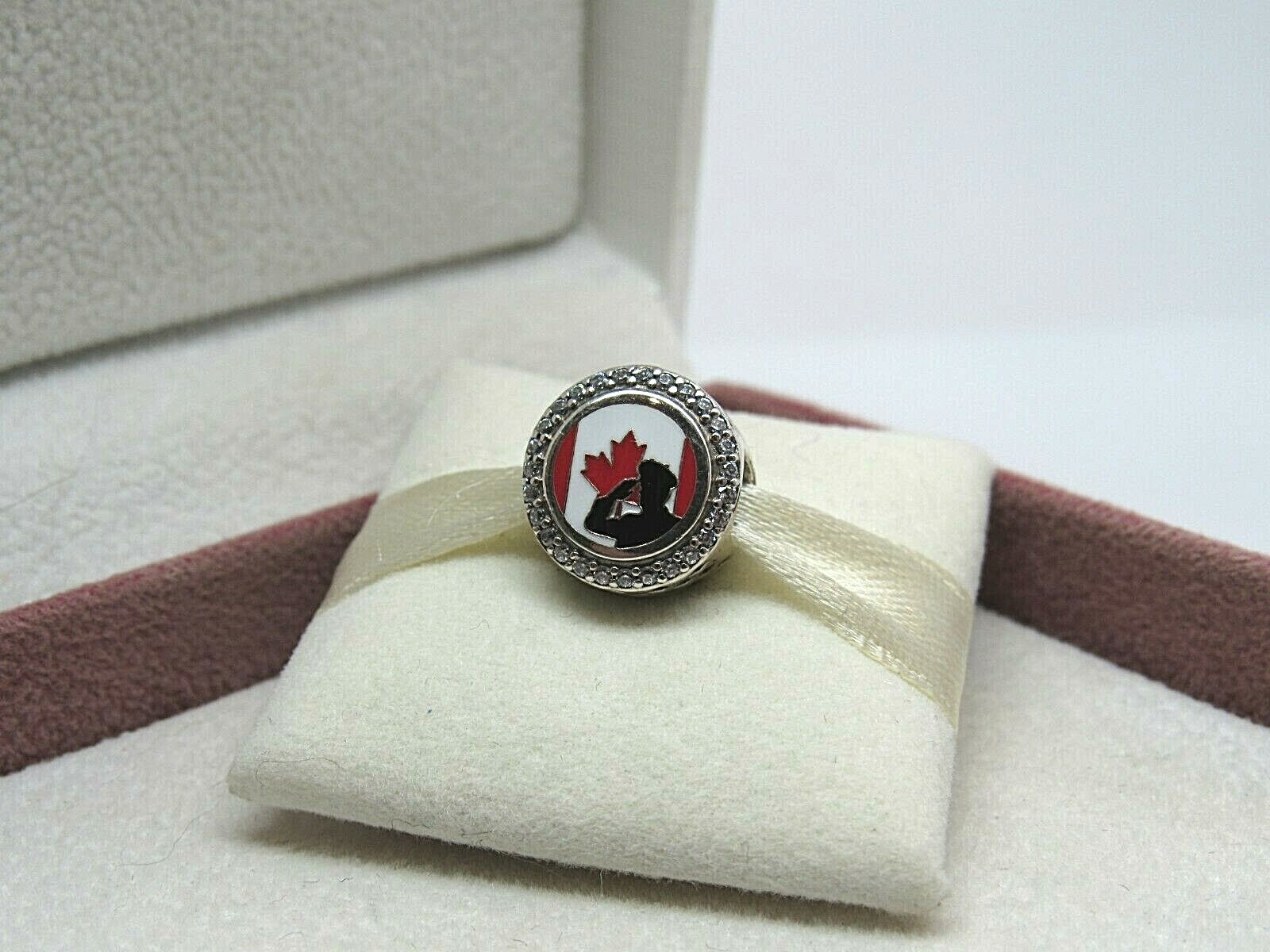 New NO BOX Pandora Salute Our Troops Canada Exclusive Charm ENG 792016Z_24