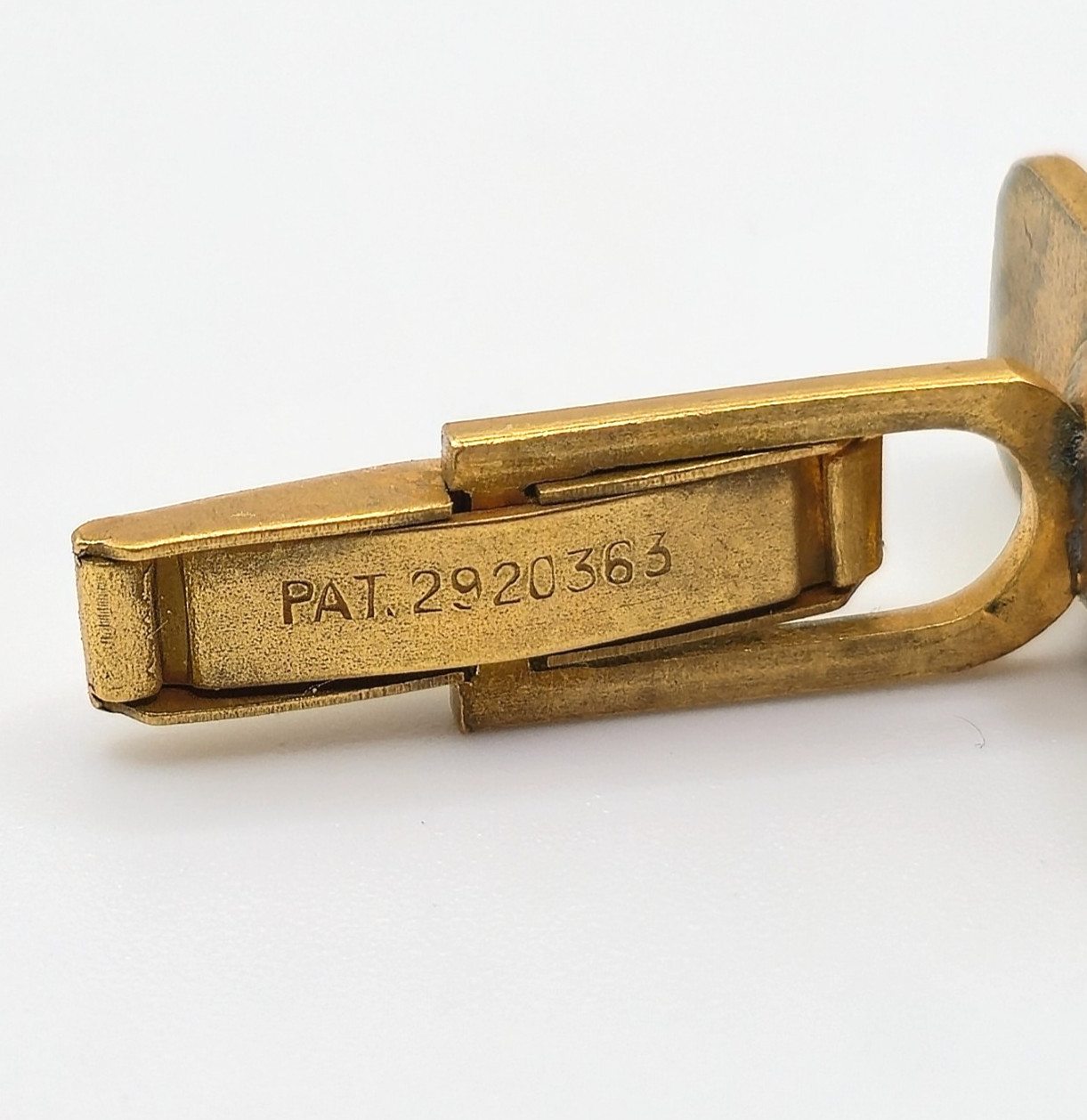 GTE Cufflinks & Tie Clip Set Gold Tone Logo Telephone Executive Service Award