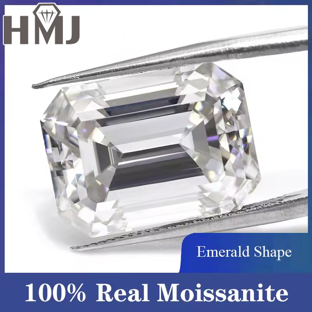 US 2-14mm GRA Certified Loose Moissanite Emerald Cut Stones D VVS1 All Sizes