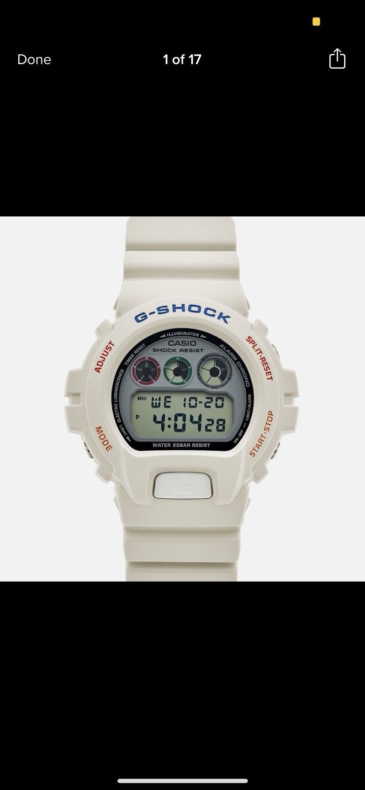 Casio G-SHOCK Digital Quartz 200m Resin Watch Alarm Chrono Day/Date Light