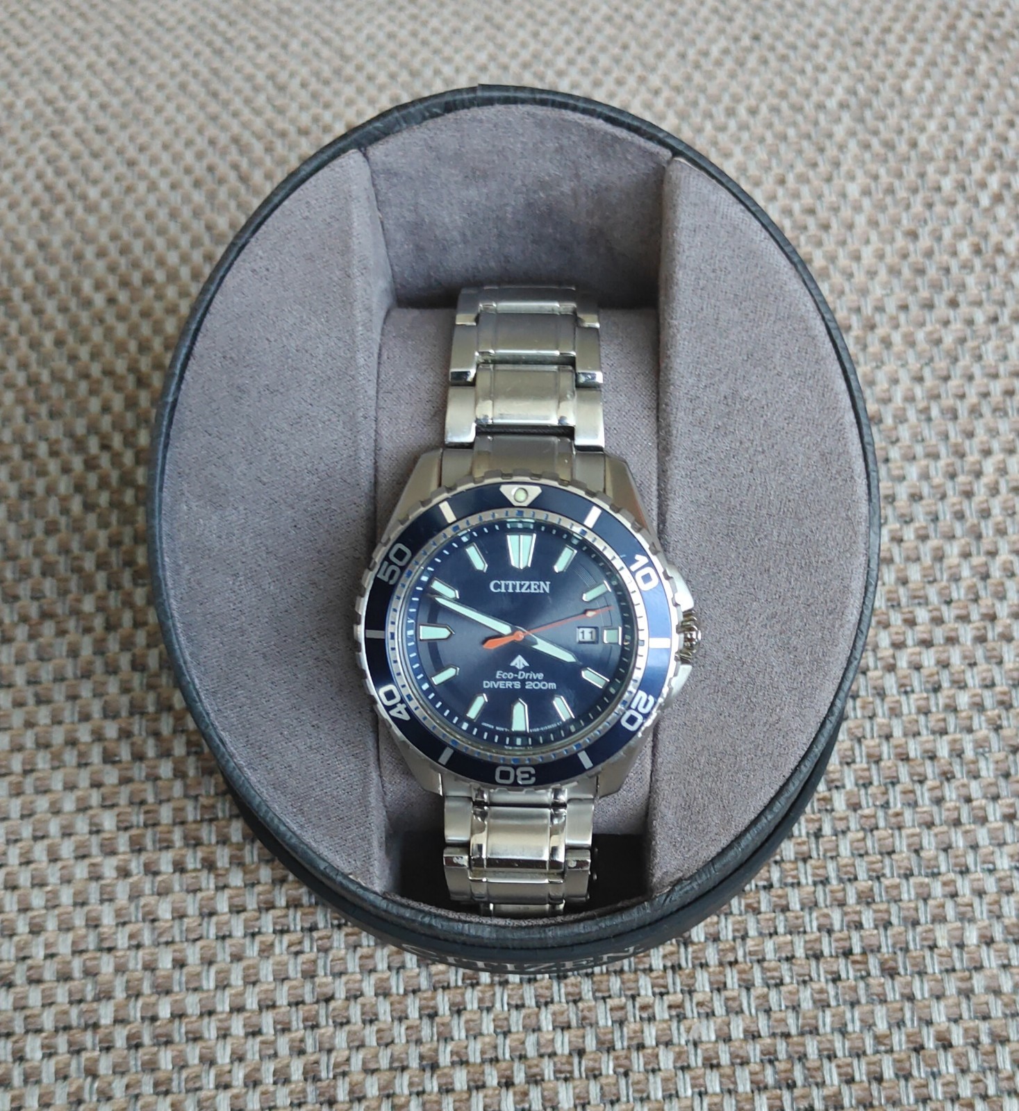 Citizen Eco-Drive Promaster Diver 200m Blue Dial Steel Bracelet BN0191-55L