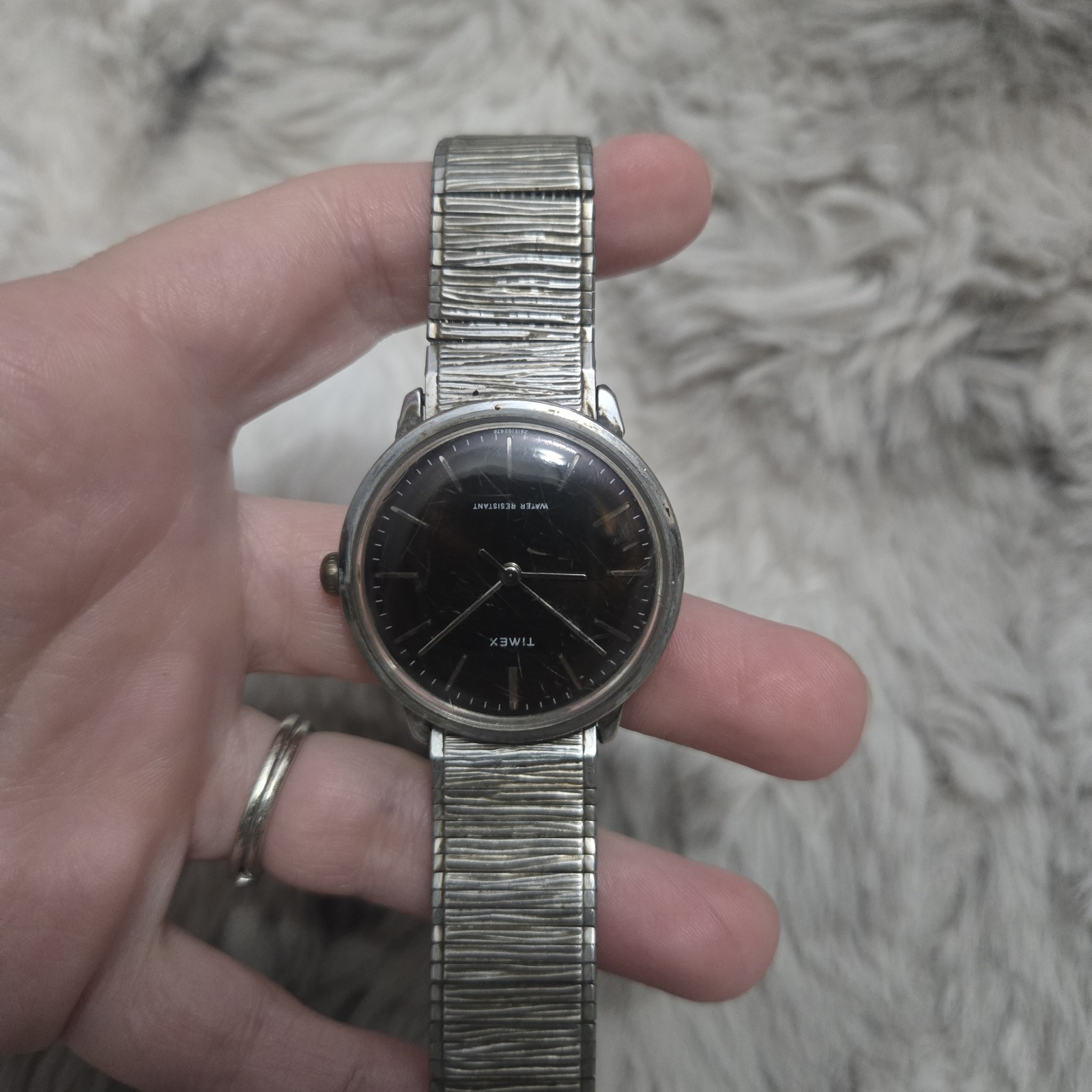1970s Timex Marlin Silver Toned Manuel-Winding Men’s Watch Mechanical