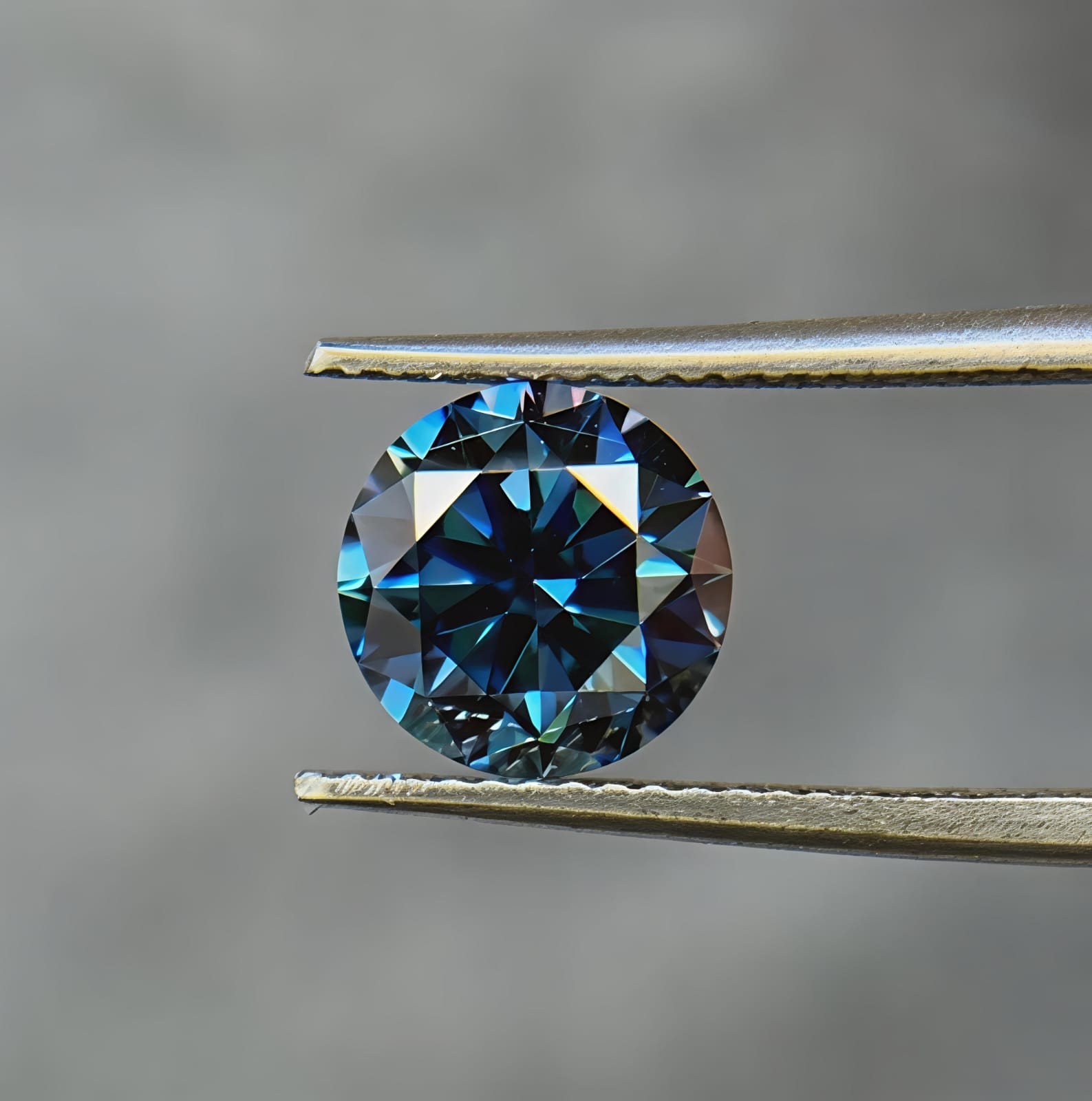 AAA+ 1 CT Round Cut, Fancy Blue Color Loose VVS1 Diamond 6.75 MM Gemstone +Gift