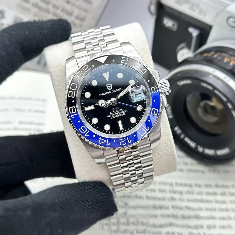 Pagani Design GMT Automatic Men’s Watch 40mm Sapphire Crystal NH34 100M Steel