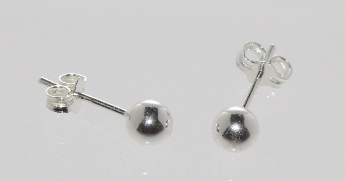 Sterling Silver Ball Stud Earrings Round 2mm 3mm 4mm 5mm 6mm 7mm 8mm 9mm 10mm