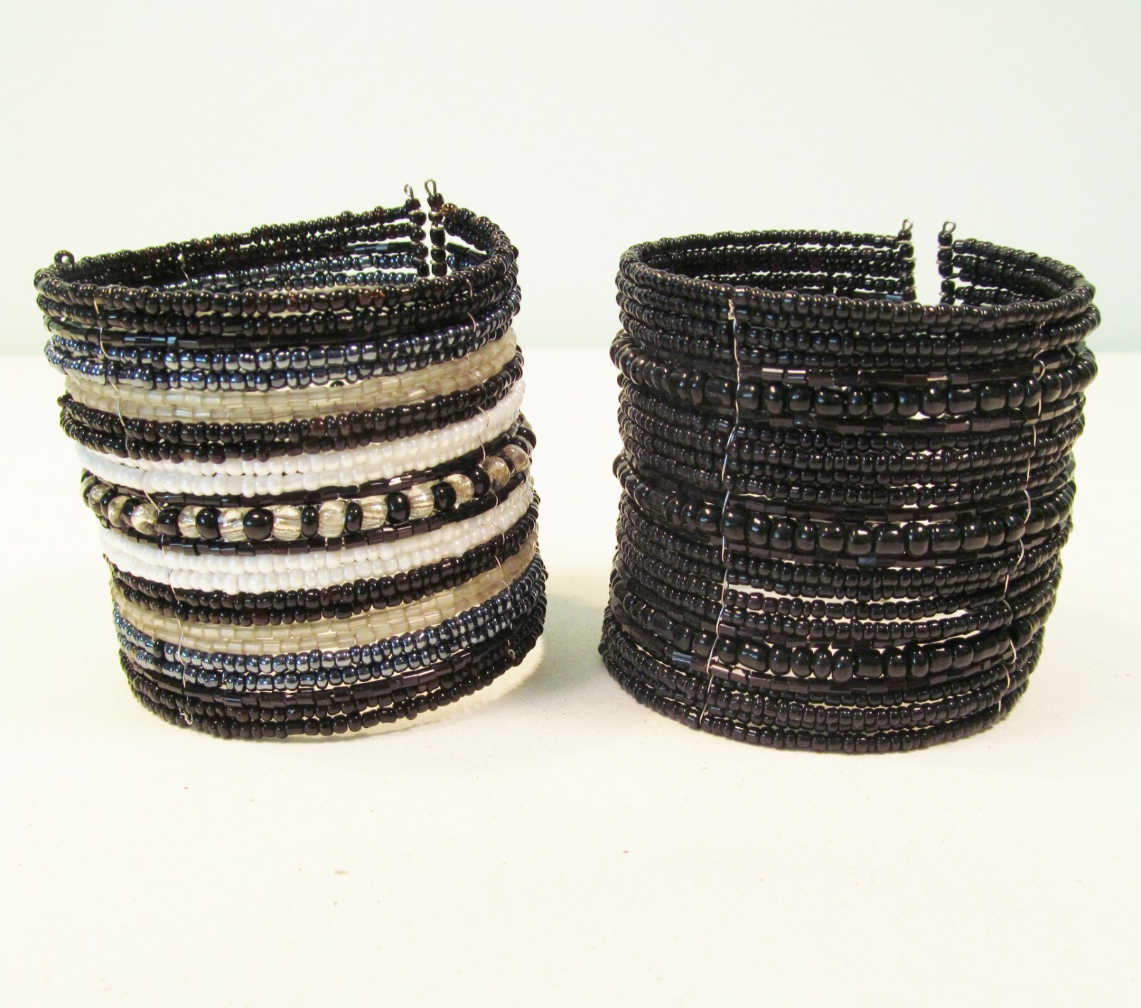 12 PC Handmade WIDE Bali Beaded Bling Cuff Bracelet WHOLESALE LOT GREAT VALUE!!