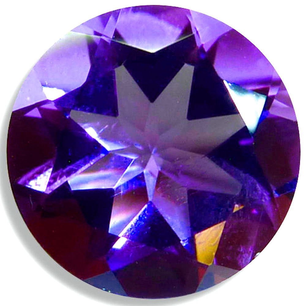 Natural Amethyst Purple Round Faceted Loose Gemstones Fine Cut AA+ Quality