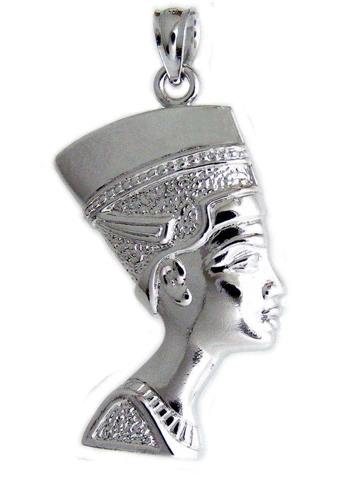 New .925 Sterling Silver Nefertiti Pendant