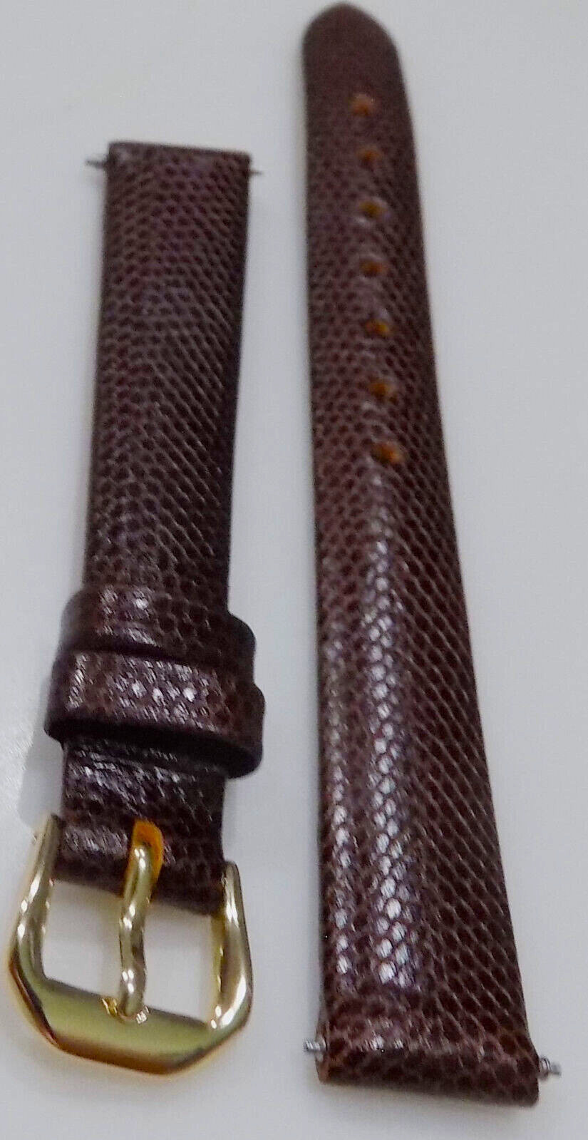 12mm Regular Brown Timex Simulated Lizard Grain Watch Band 7 3/16″ (184mm) Long