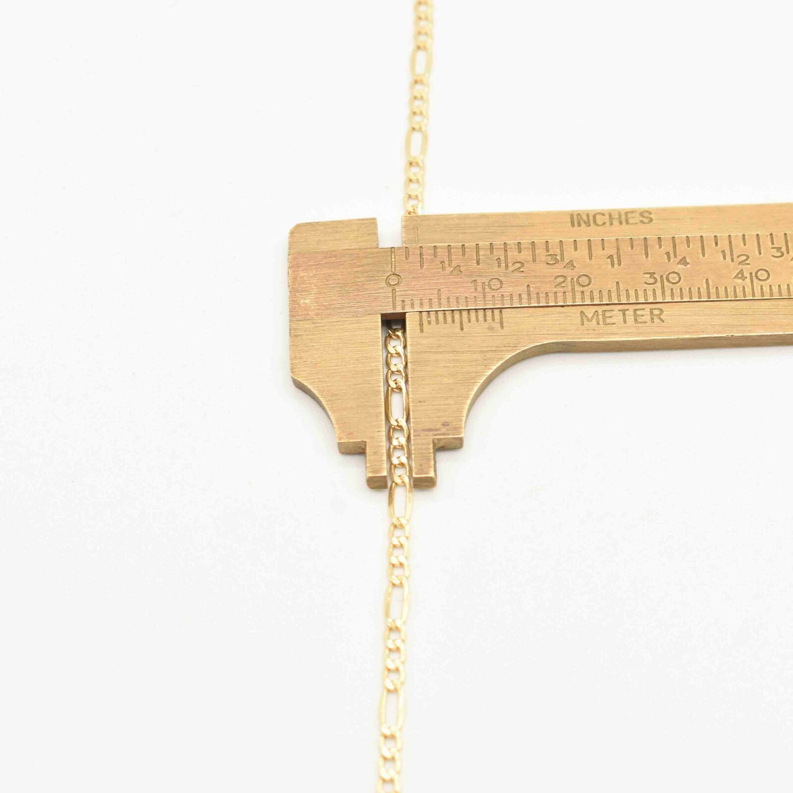 2.5mm Figaro Chain Anklet with Lobster Lock Real 10K Yellow Gold 10″