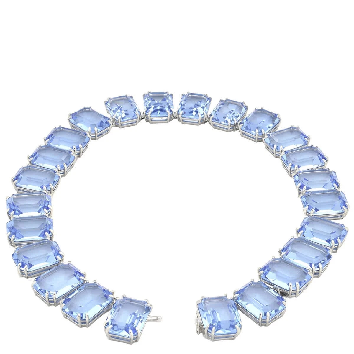 ” Swarovski Rhodium Plated Blue Millenia Necklace”