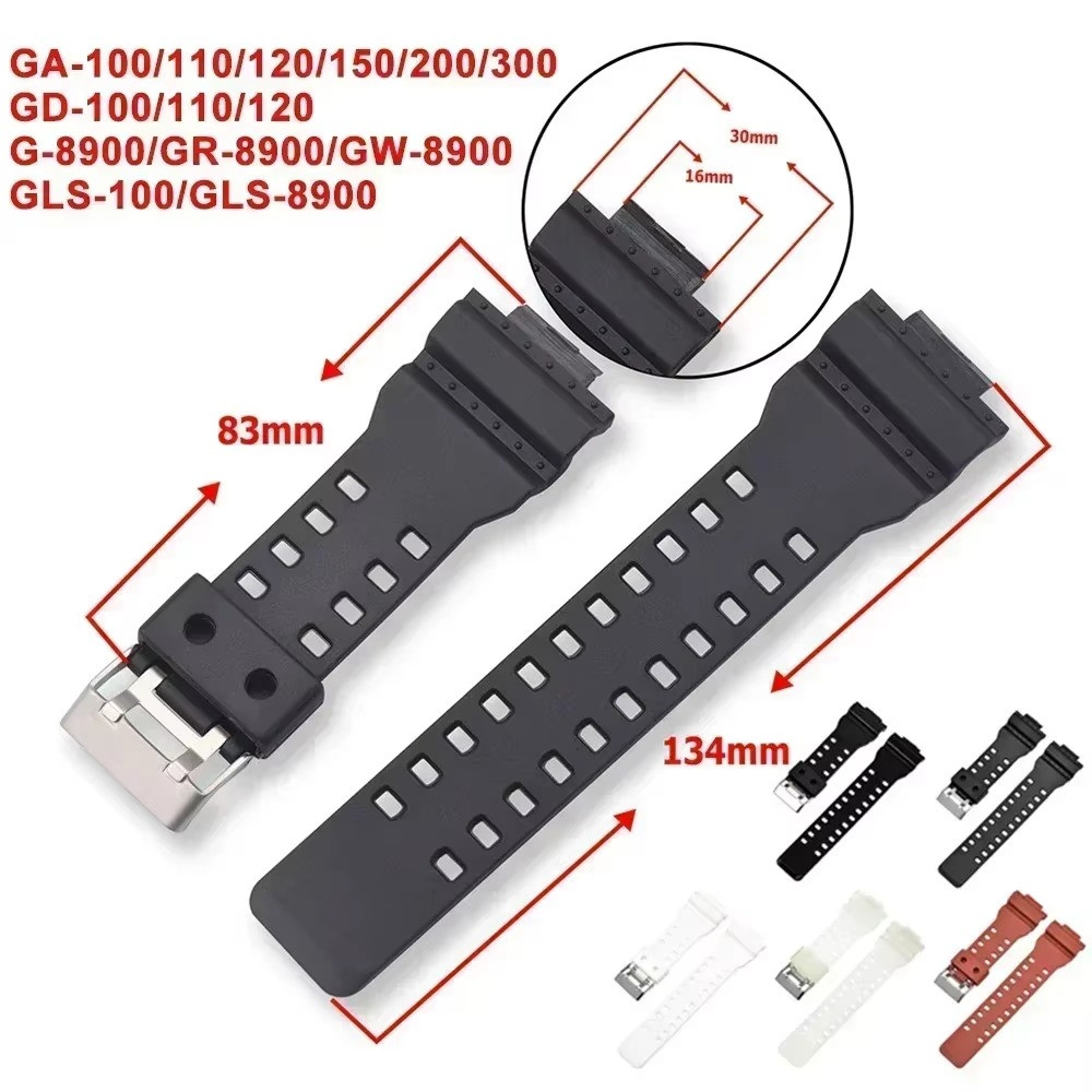 Rubber Strap for Casio G-Shock GA-100/110/120/140/200/400/700 800 GD-100/110/120