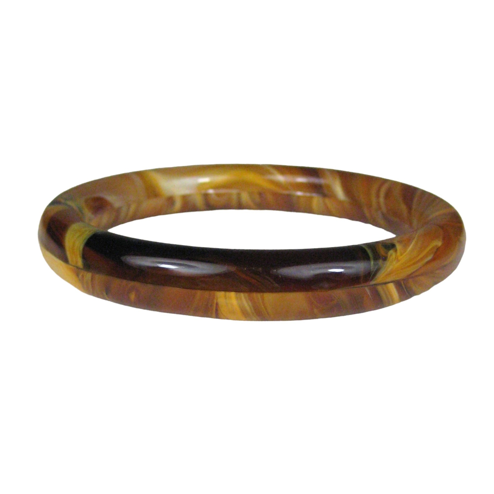 Agate Brown Stone Bracelet 10 5/8 In Jewelry Bangle Statement Multi Pieces