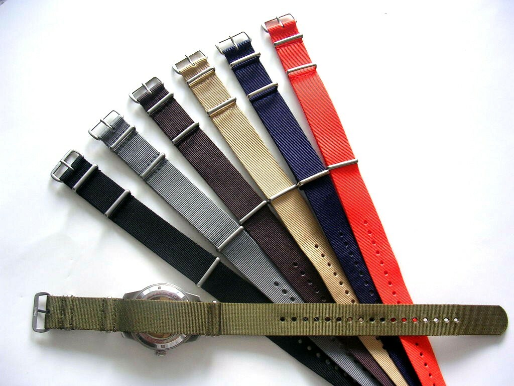 16mm 19mm NATO g10® Ballistic nylon Military watchband strap Bond RAF IW SUISSE