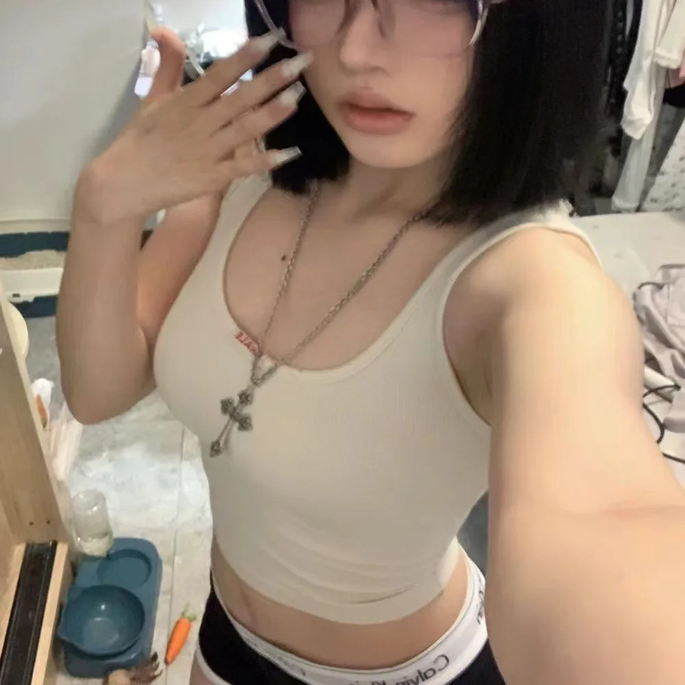 Stainless Steel Necklace Hip Hop Street Creative Cross Pendant Necklace Sweater