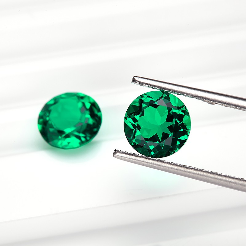 Lab Grown Columbia Emerald 0.5-10ct Round Cut VVS1 for Jewelry Making AGL