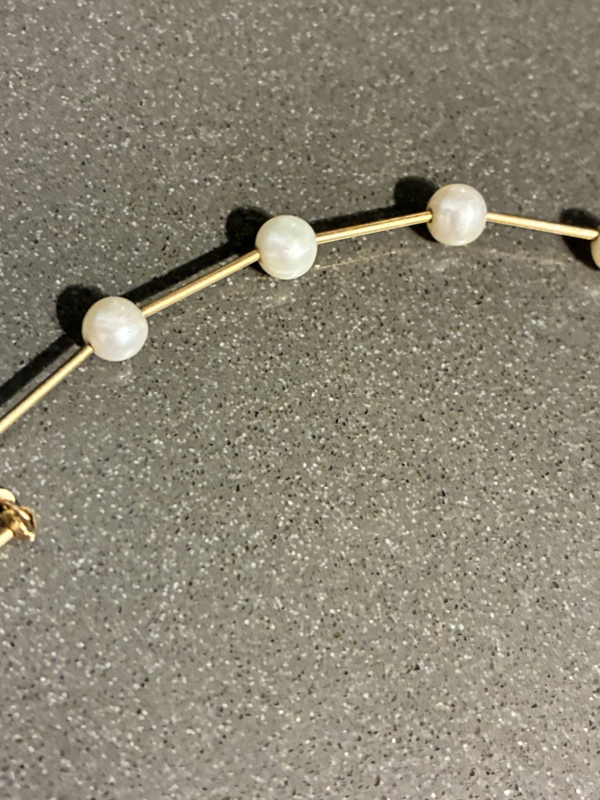 PETER BRAMS 14K YELLOW GOLD AKOYA CULTURED PEARL STATION NECKLACE 16.5” 6.80g