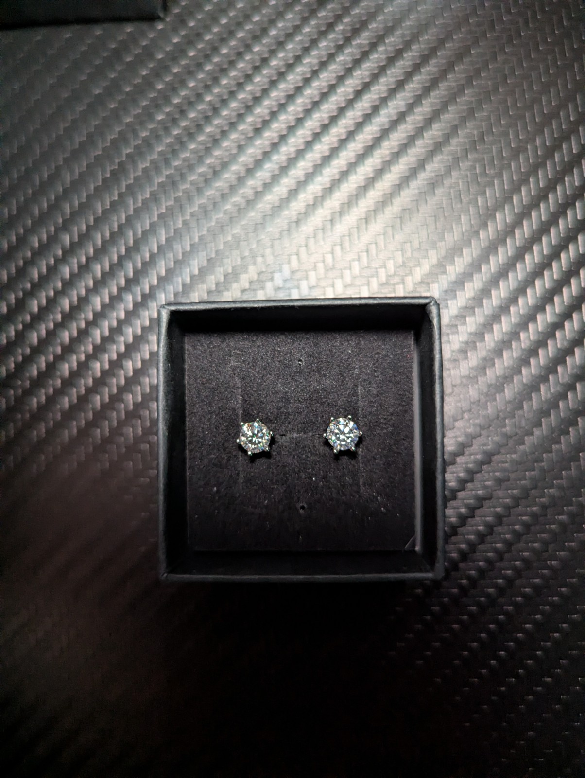 Half A Carrot Moissanite Earrings With Graded GRA Card