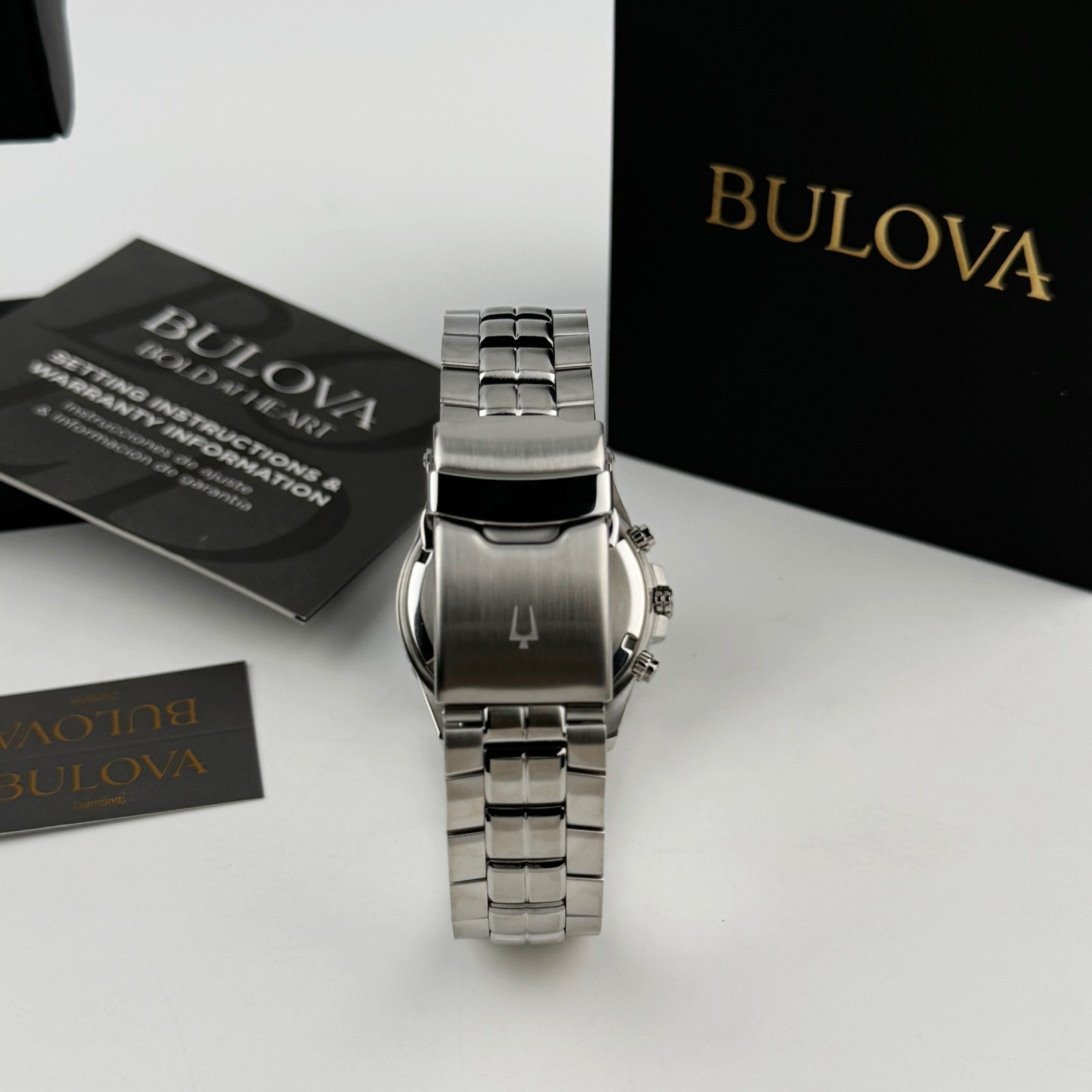 Bulova 98B423 Marine Star Chronograph Silver White dial stainless Men’s Watch