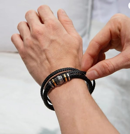 To My Son Gift for Son Bracelet Love from Mom, Dad Forever Birthday, Graduation