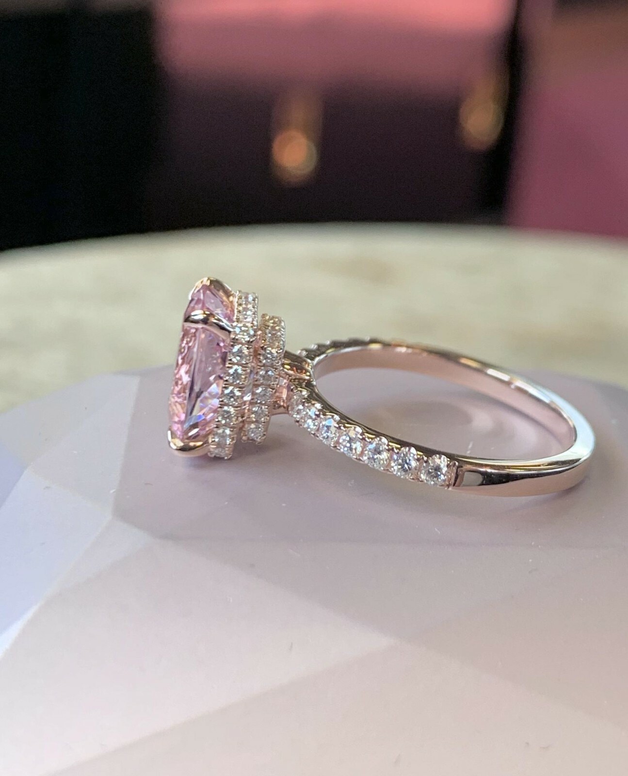 2.40Ct Oval Cut Natural Morganite Solitaire Ring 14K Rose Gold Silver Plated
